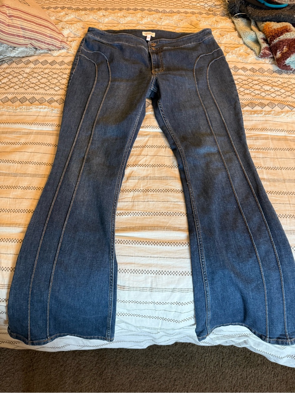 Shyanne Dark Blue Flare Jeans